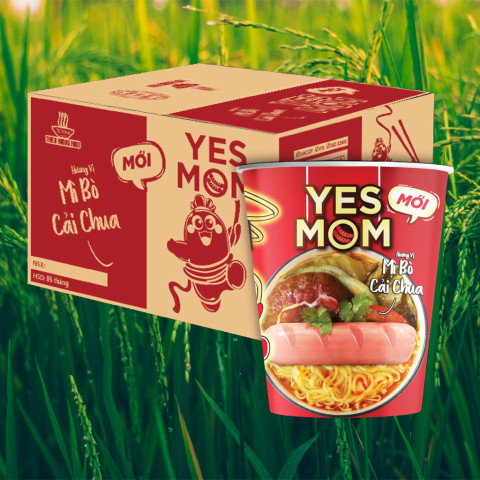 Mì ly có xúc xích Yes Mom 79.2g