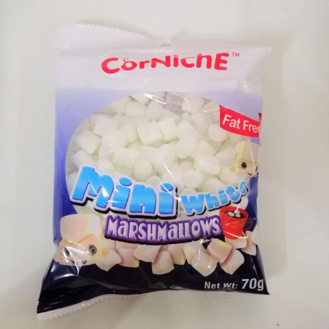 Kẹo Bông Gòn Trắng Corniche Mini White Marshmallows 70g
