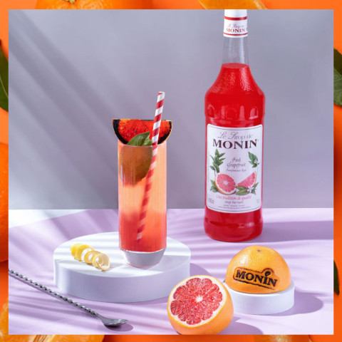 Siro Bưởi Hồng Monin Pink Grapefruit Syrup 700ml