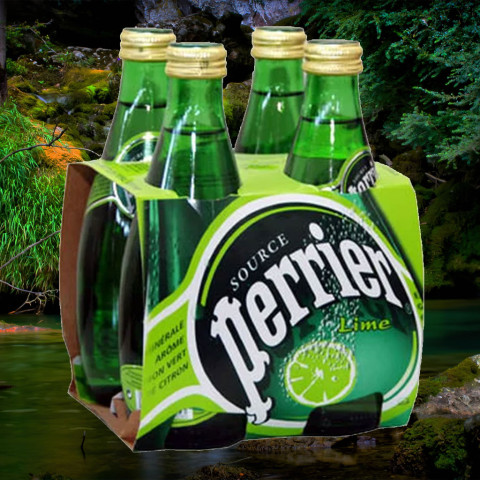 Nước khoáng có gas Perrier hương chanh xanh 330ml B121855