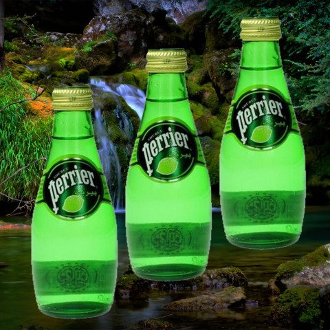 Nước khoáng có gas Perrier hương chanh xanh 330ml B121855