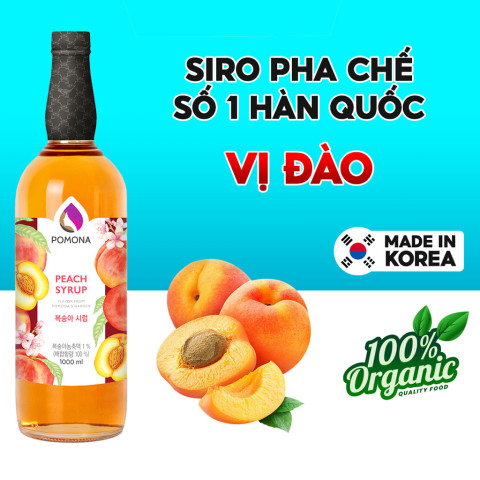 Sirô Đào Pomona Peach Syrup 1 lít