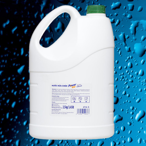 Nước rửa chén POWER100 tinh dầu chanh can 3.5kg