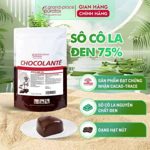 Socola nút đen nguyên chất 75% Puratos