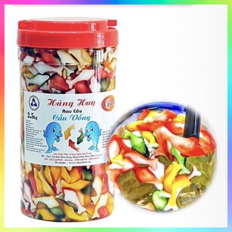 Thạch rau câu dẻo Cầu Vồng hình cá Hàng Huy 2.5kg