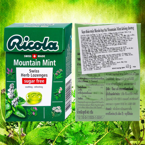 Kẹo bạc hà không đường Ricola Mountain Mint 40g F184296