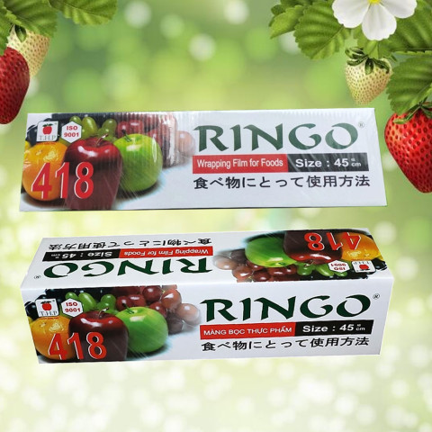 Màng bọc thực phẩm Ringo có hộp 0.45m x 500m