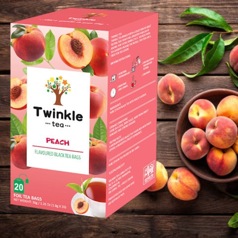 Trà Đào Twinkle Peach Flavored Black Tea 1.8g x 20 túi