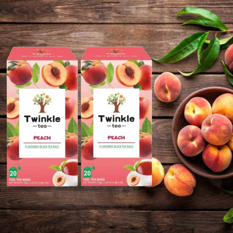 Trà Đào Twinkle Peach Flavored Black Tea 1.8g x 20 túi