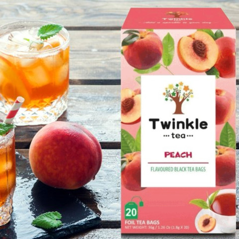 Trà Đào Twinkle Peach Flavored Black Tea 1.8g x 20 túi