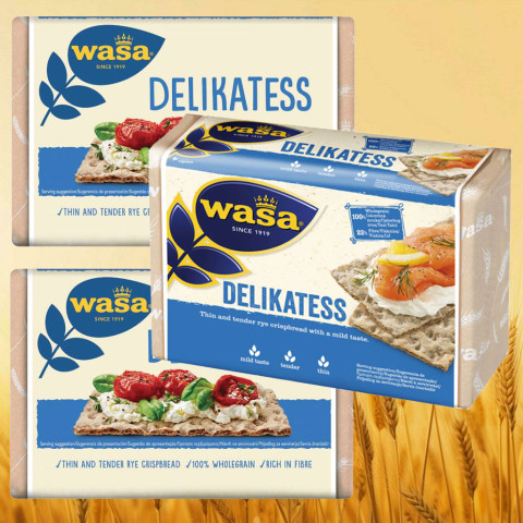 Bánh lúa mạch nguyên hạt Wasa Delikatess 270g F122889