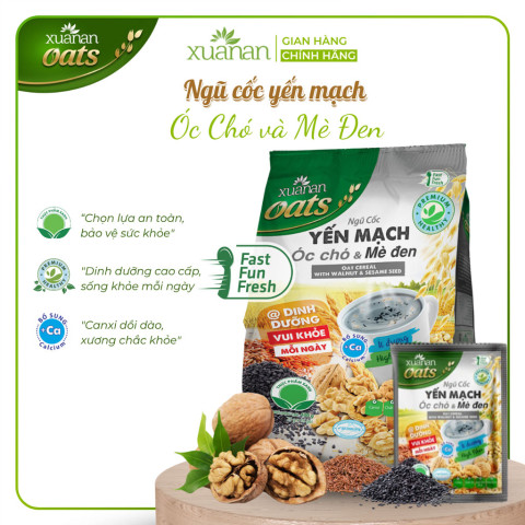 Ngủ cốc Yến Mạch, Óc chó và Mè đen 400g