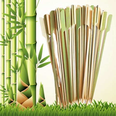 Xiên tre bản to TG 1018 gói 50 cây 18cm