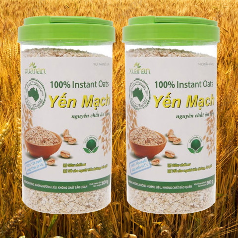 Yến mạch nguyên chất ăn liền Xuân An 800g