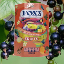 Kẹo Fox's trái cây chanh và lý chua đen 125g