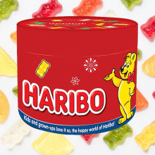Kẹo dẻo Haribo collection hộp giấy tròn 192g F200069