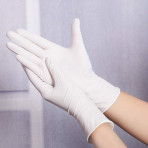 Găng tay cao su y tế màu trắng không bột