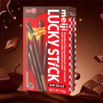 Bánh que Meiji Lucky Stick phủ kem hương socola 45g